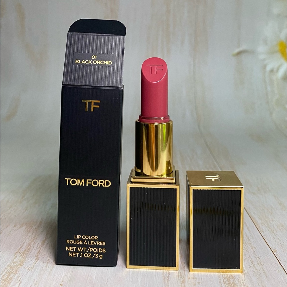 RARE Tom Ford Lipstick Lip Color  #01 Black Orchid, Full Size 0.1 oz. / 3g NIB